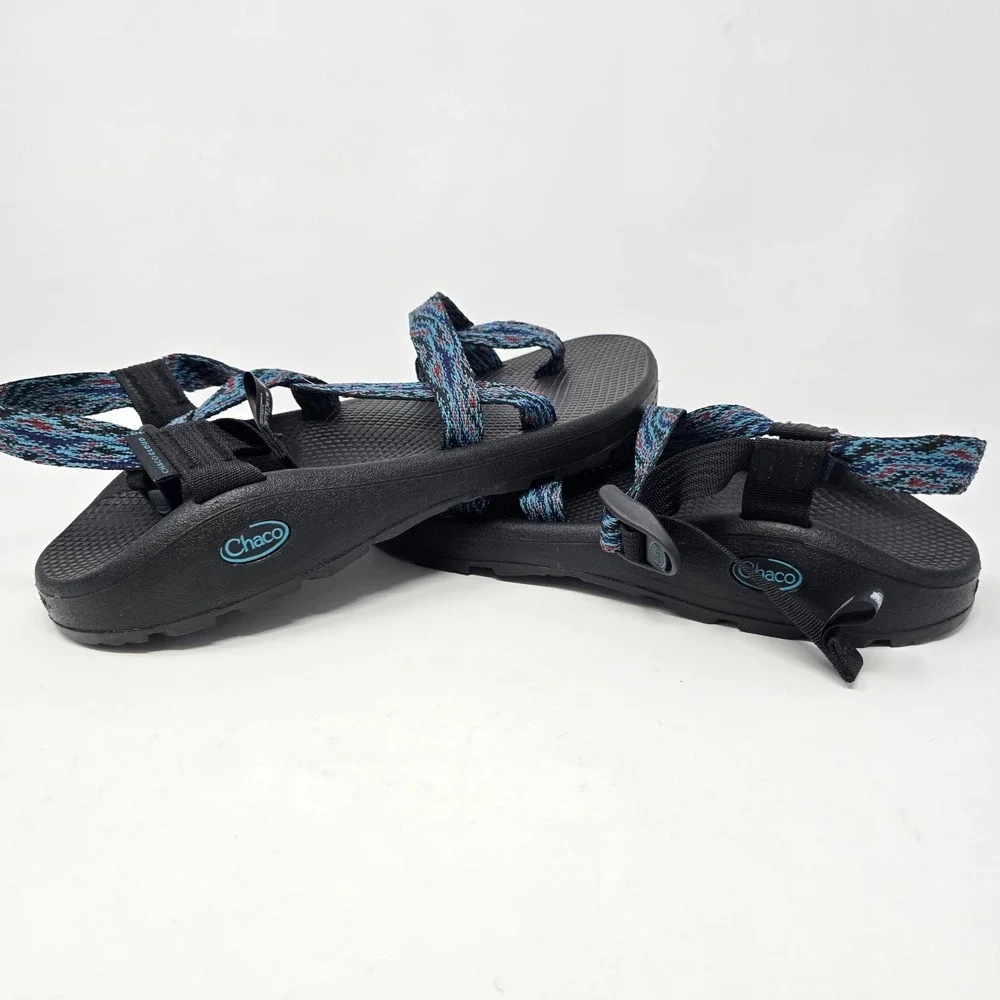 Chaco Z Cloud 2 Mens 12 Sandals Blue Multi Color Strappy Toe Loop JCH108679
